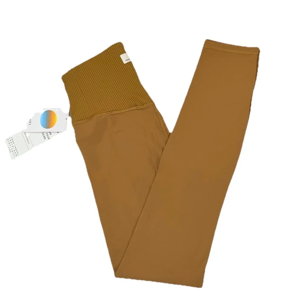 VUORI RIB STUDIO LEGGING 25”DARK GOLDEN COLOR SIZE XS NWT